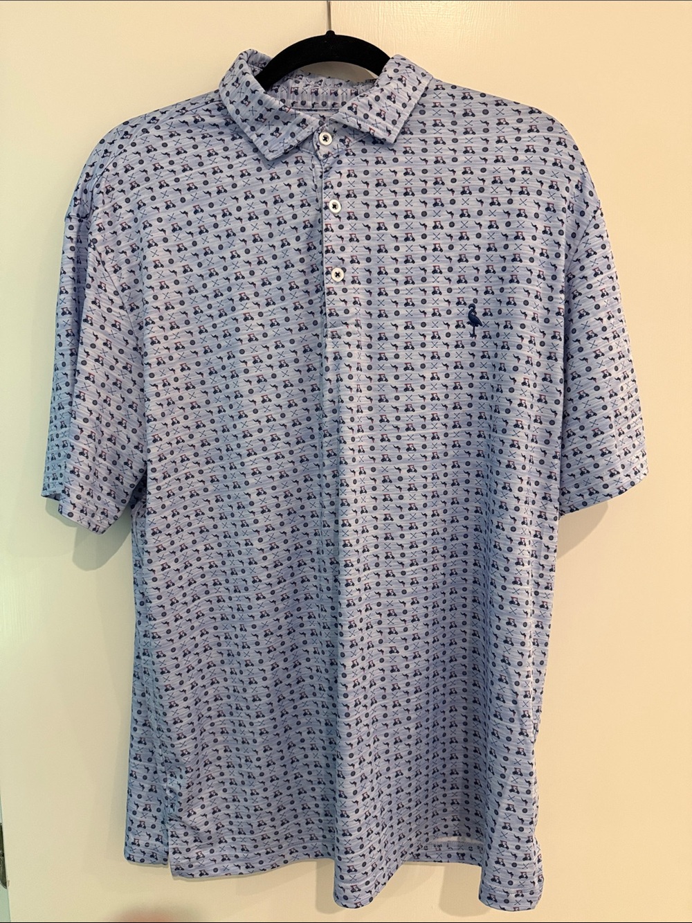 Tailorbyrd Light Blue Polo with Navy Embroidered Logo
